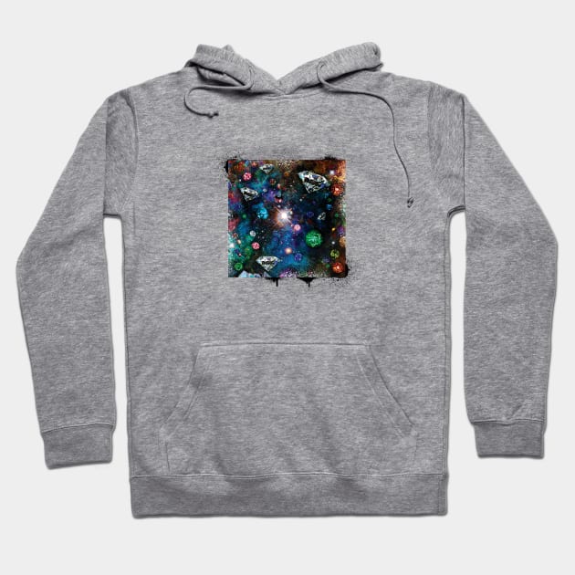 Diamond Gems Galaxy Graffiti Art Hoodie by ArtistheJourney